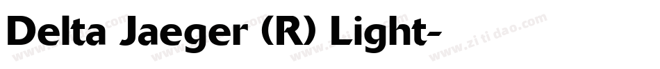 Delta Jaeger (R) Light字体转换